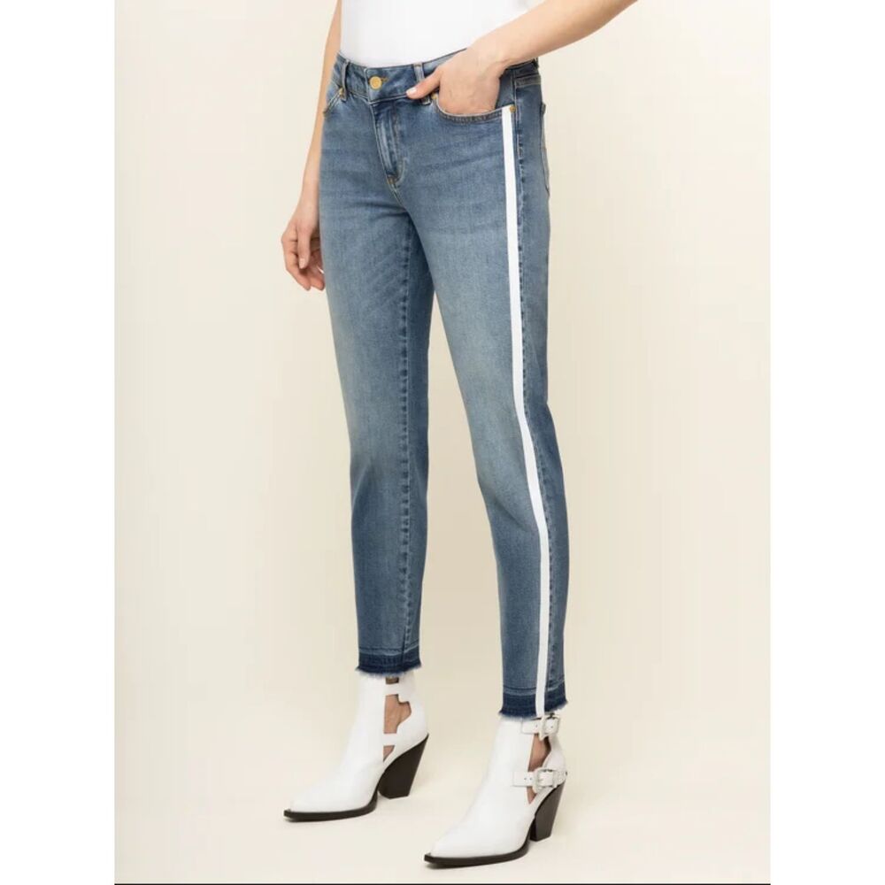 Escada Sports Womens Germany Sz 34/ US 4 Skinny Jeans Stripe Stretch J492 EUC